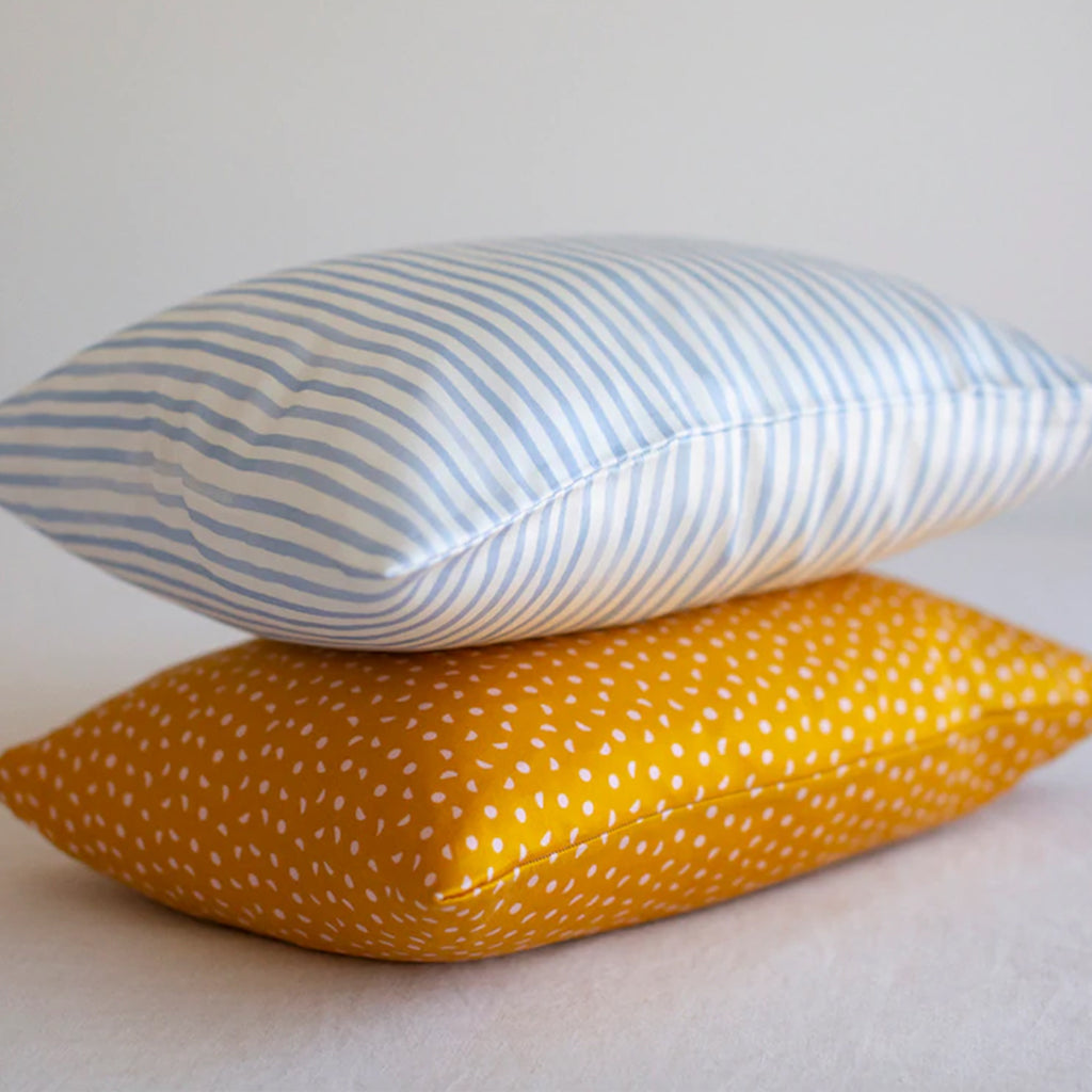 Simple Stripe and Luna Dot mini silk pillowcases