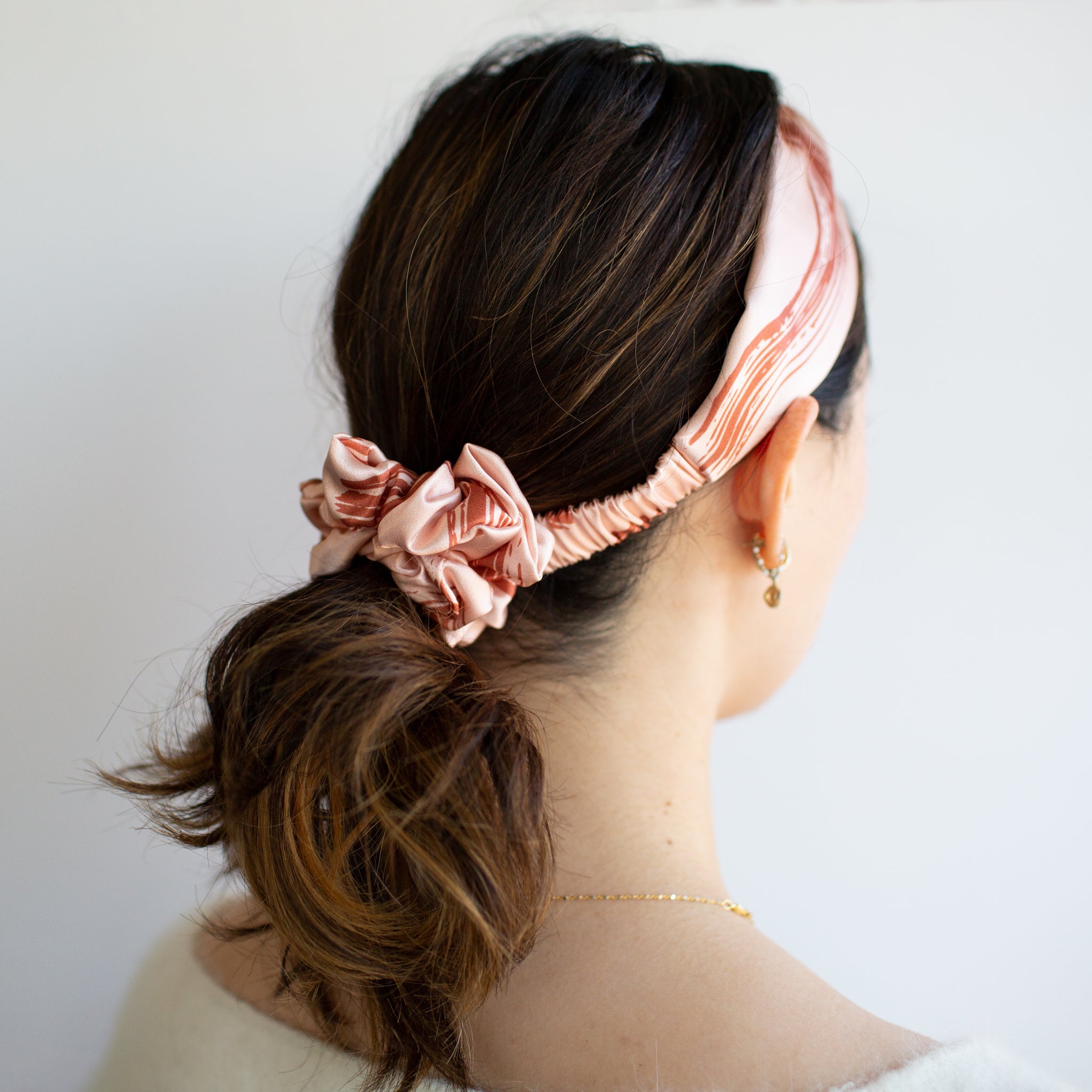 Silk Headband - Rose Terra