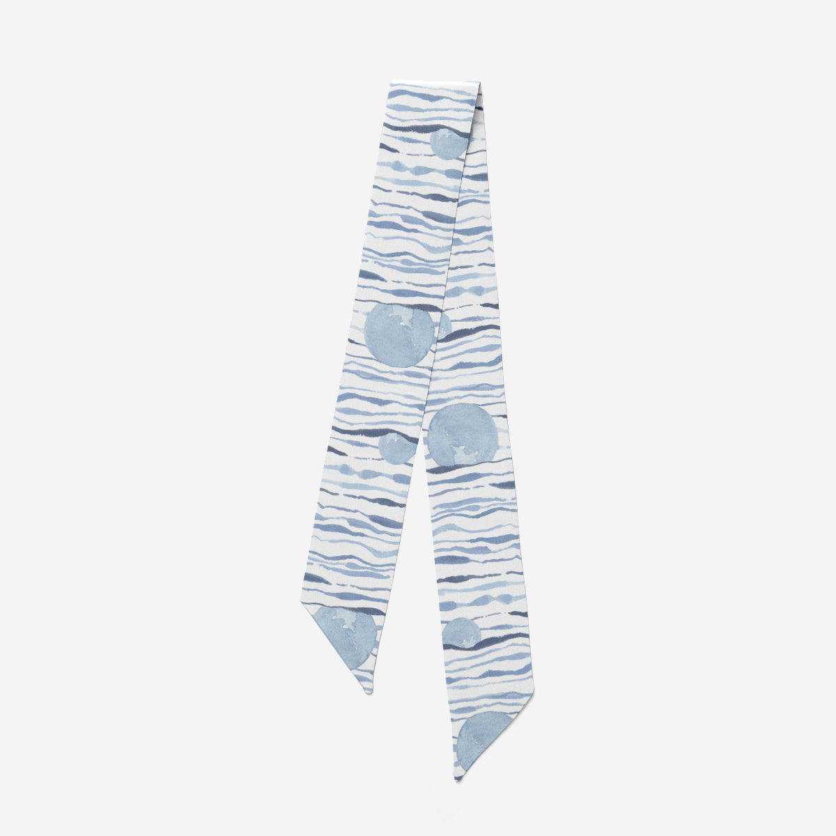 Upcycled hair tie. New. Blue and white. Rip Tie Summer Sky - Blue Hair Ties for Dancers – Rip Tie Hair main image 2