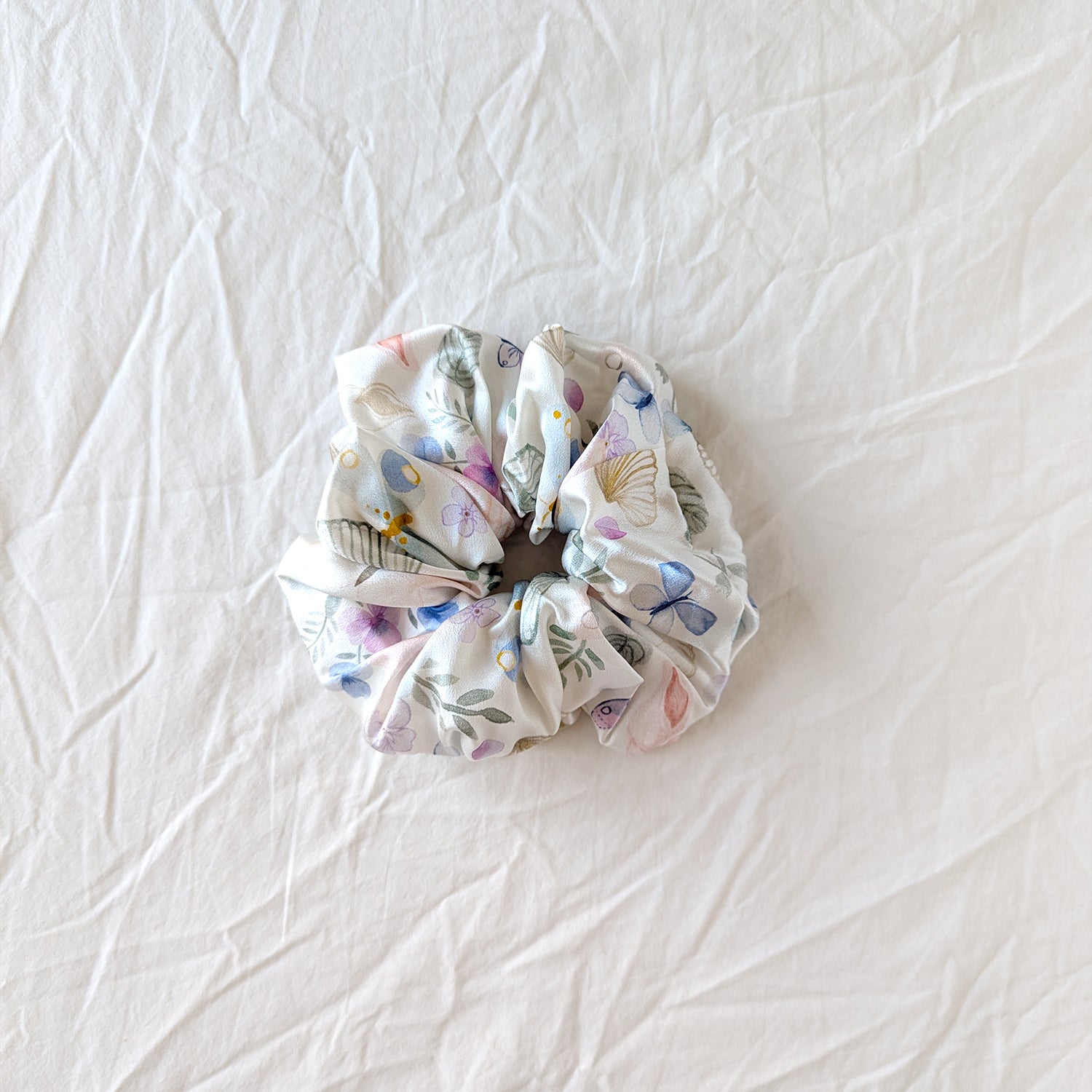 Shell Scrunchie Silk Scrunchies with Ocean Shell Mermaid Design | Mei-Mei Moon