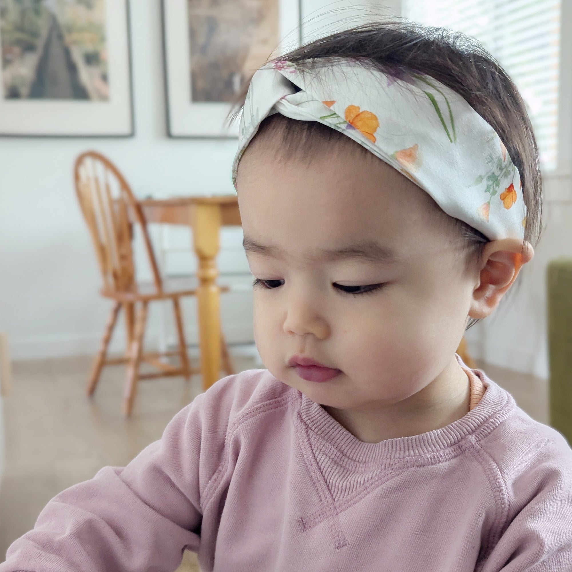 Kids Silk Headband - Mei Flower