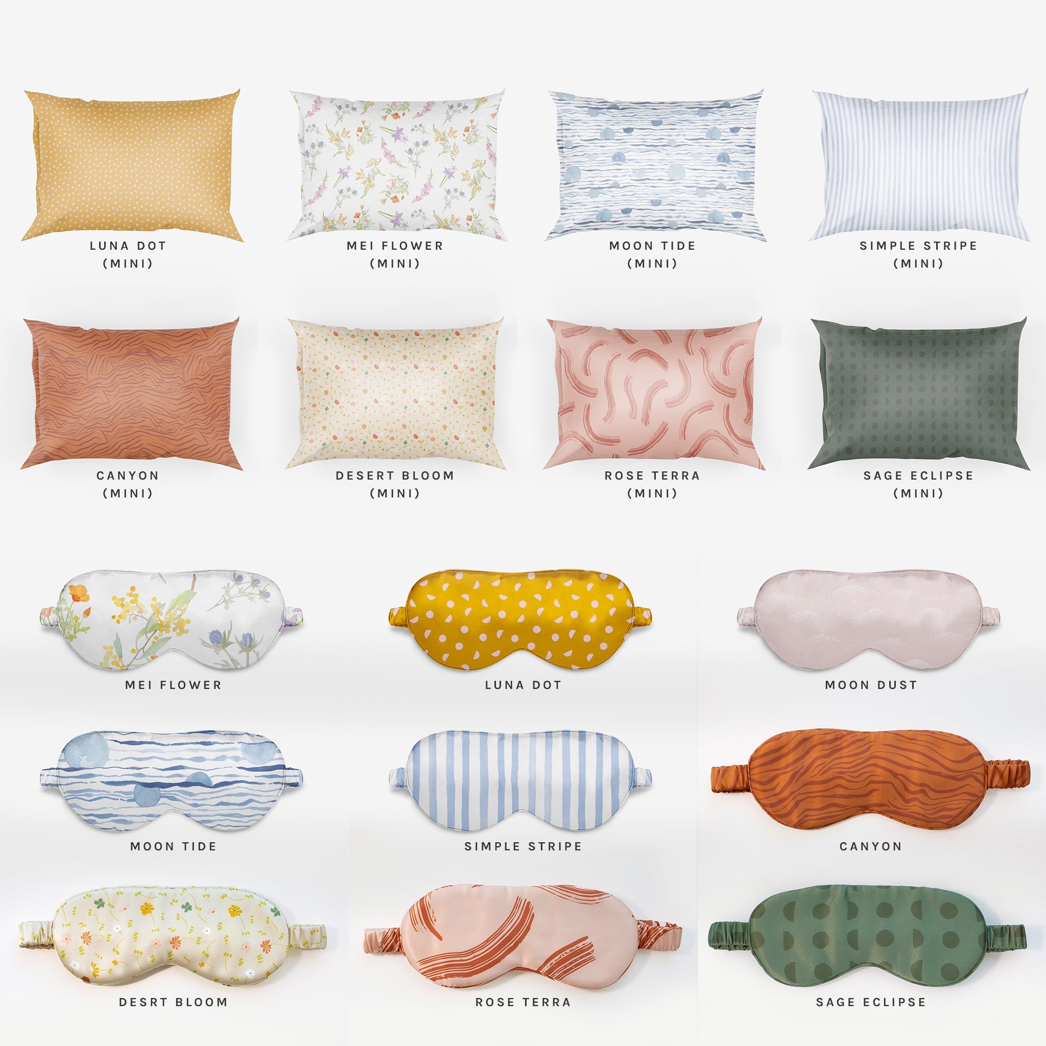 The Wanderlust Gift Set - Mini Silk Travel Pillowcase & Sleep Mask