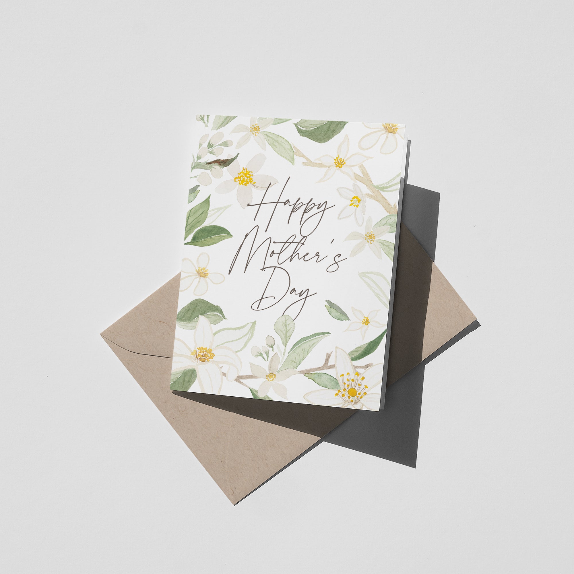 Happy Mother's Day | Orange Blossom Botanical Watercolor Greeting Card