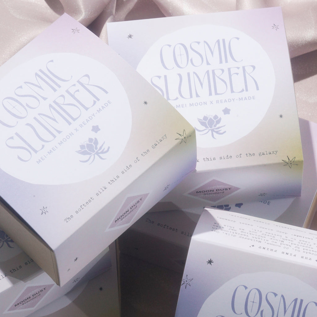 Cosmic Slumber collection packaging