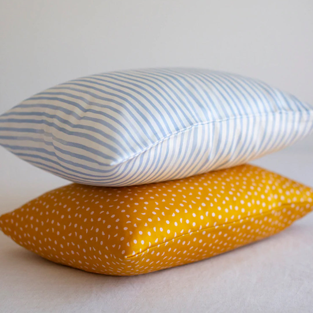 Two silk pillowcases - Simple Stripe and Luna Dot