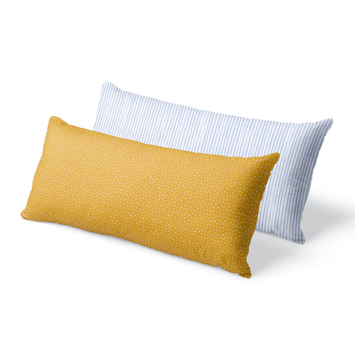 Two king size silk pillowcases - Luna Dot and Simple Stripe