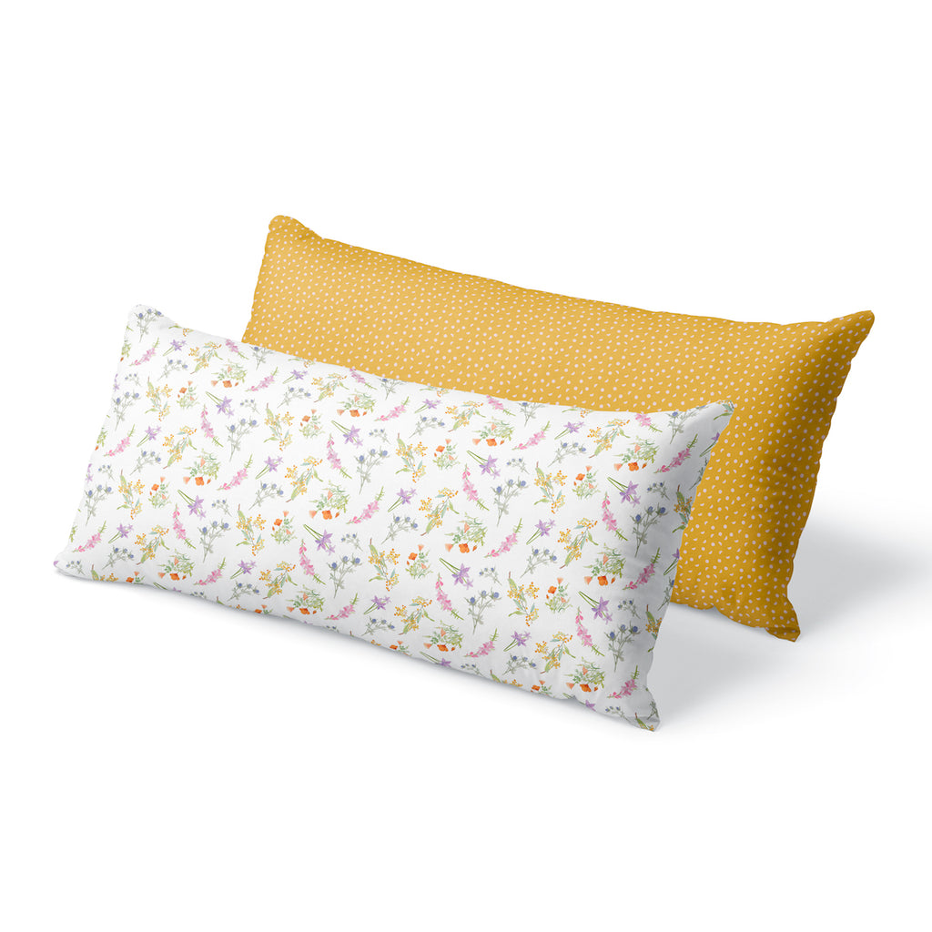 Two king size silk pillowcases - Luna Dot and Mei Flower