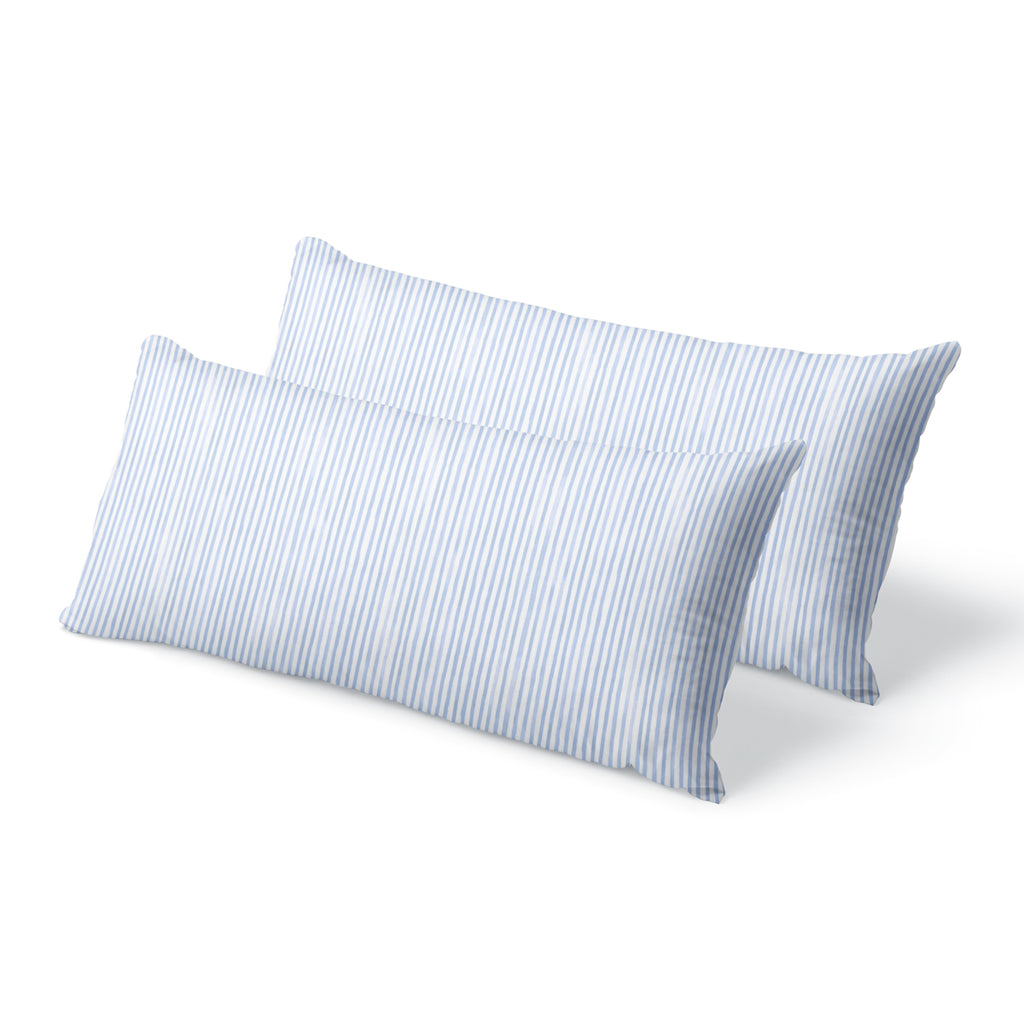 A pair of king size silk pillowcases - Simple Stripe