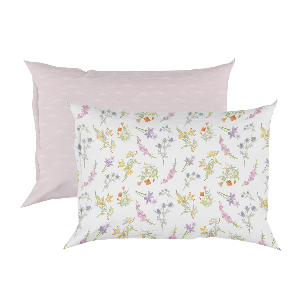 A pair of queen silk pillowcases - Mei Flower and Moon Dust