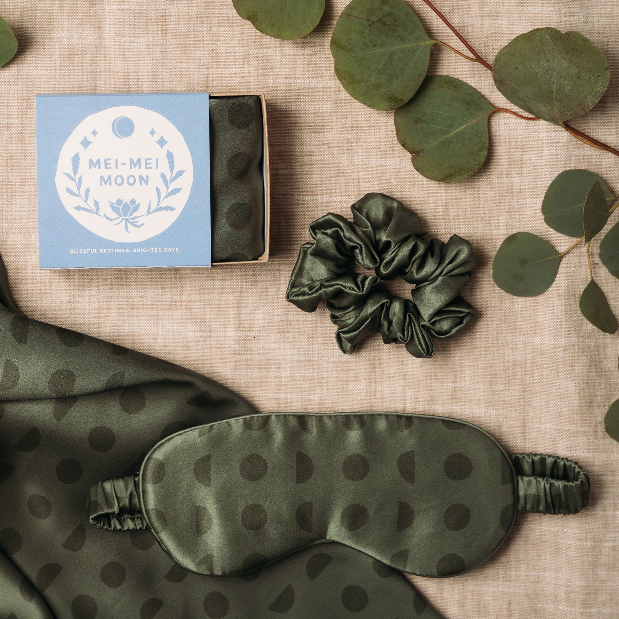 Silk Sleep Mask -  Sage Eclipse