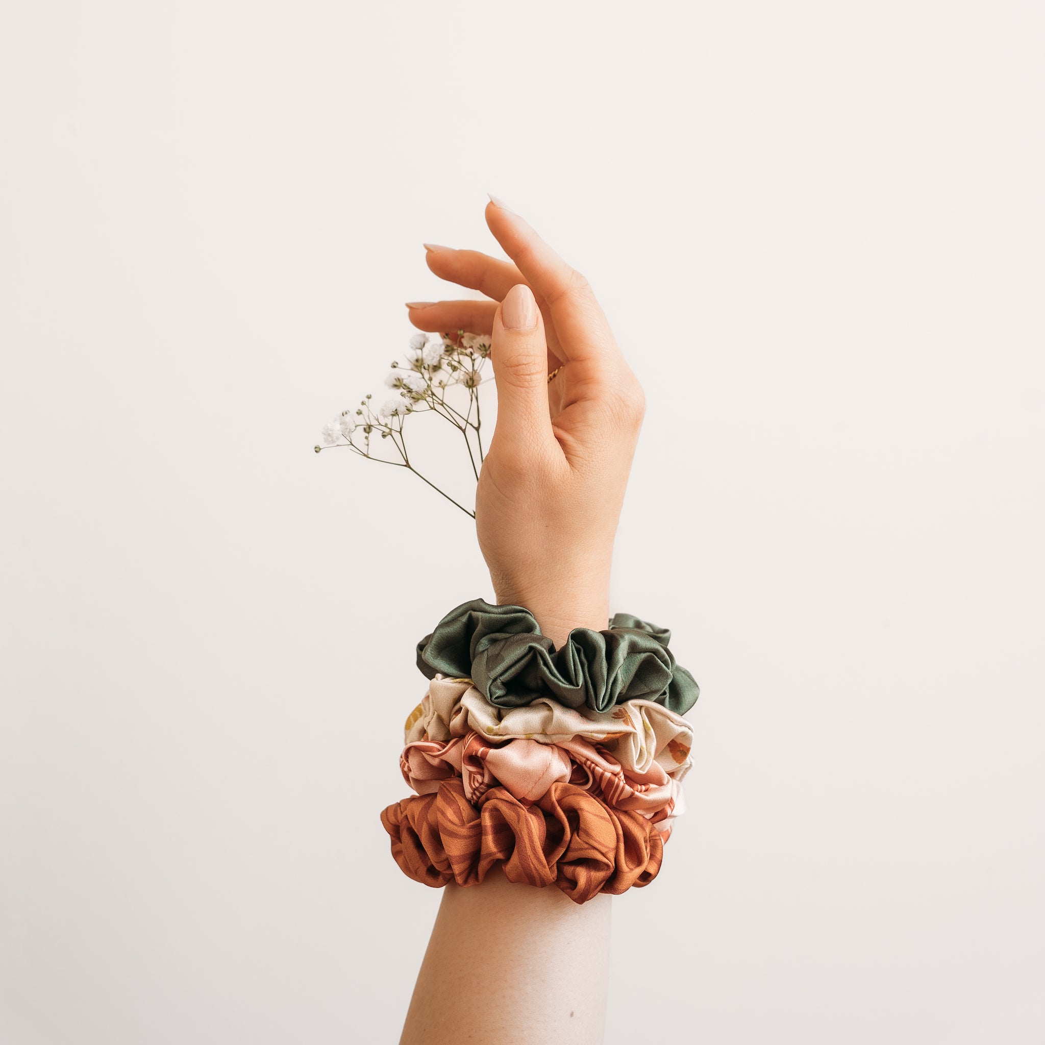 Silk Scrunchie - Rose Terra