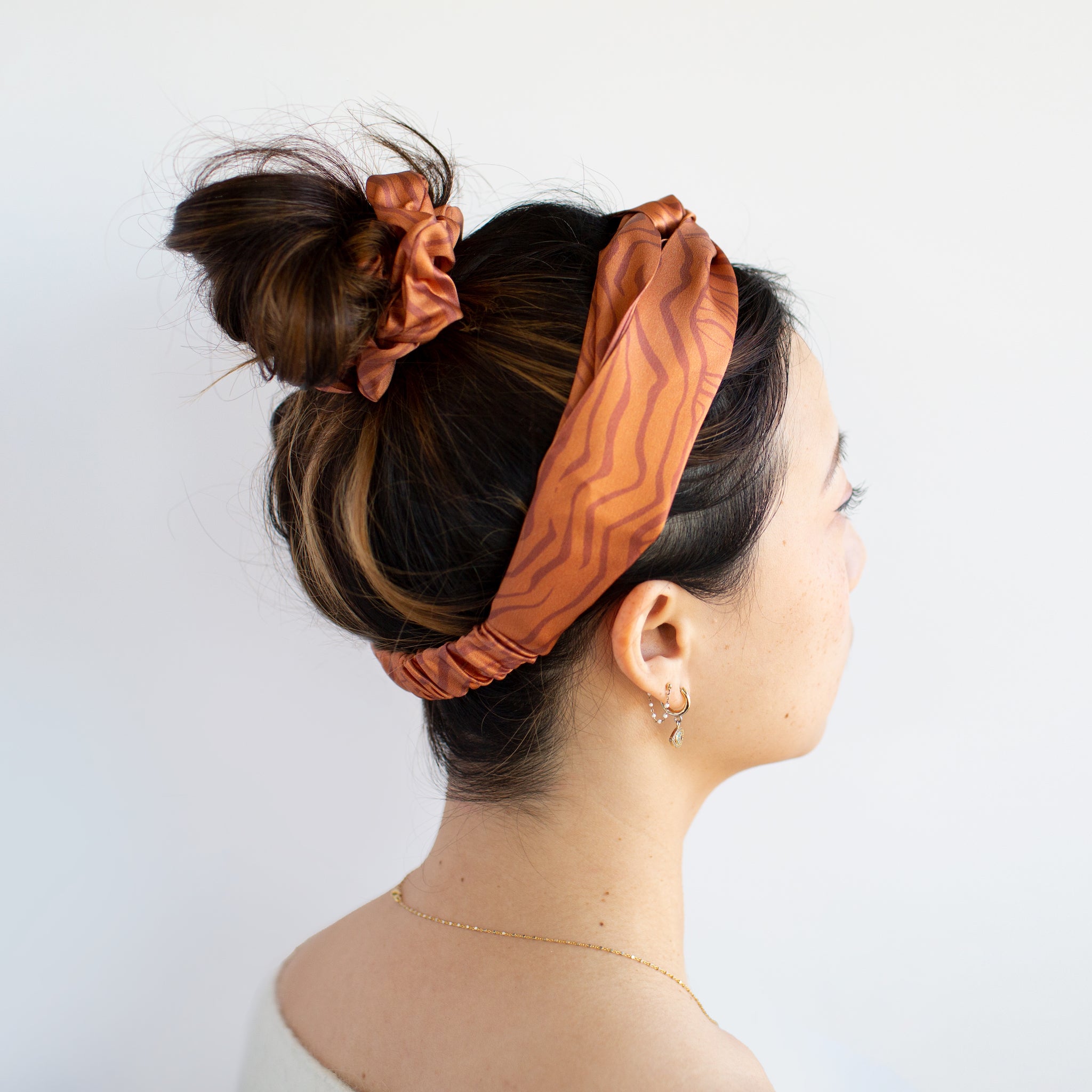 Haircare Essentials - Silk Scrunchie & Silk Headband