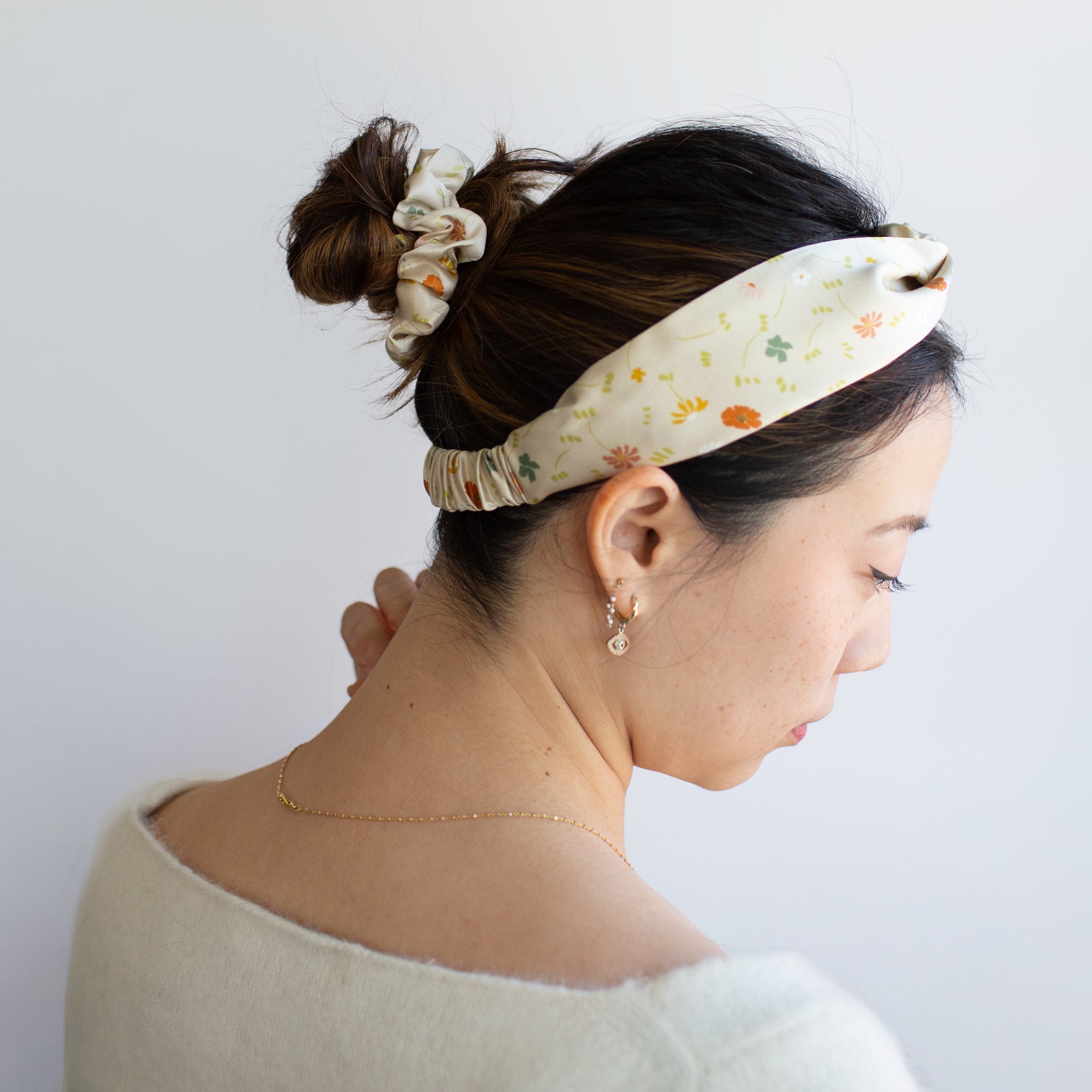 Haircare Essentials - Silk Scrunchie & Silk Headband
