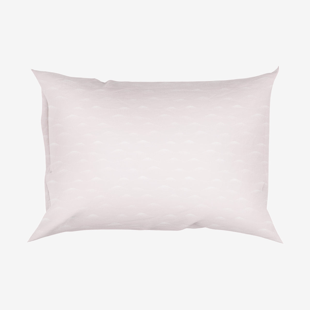 Queen size silk pillowcase in a lilac print