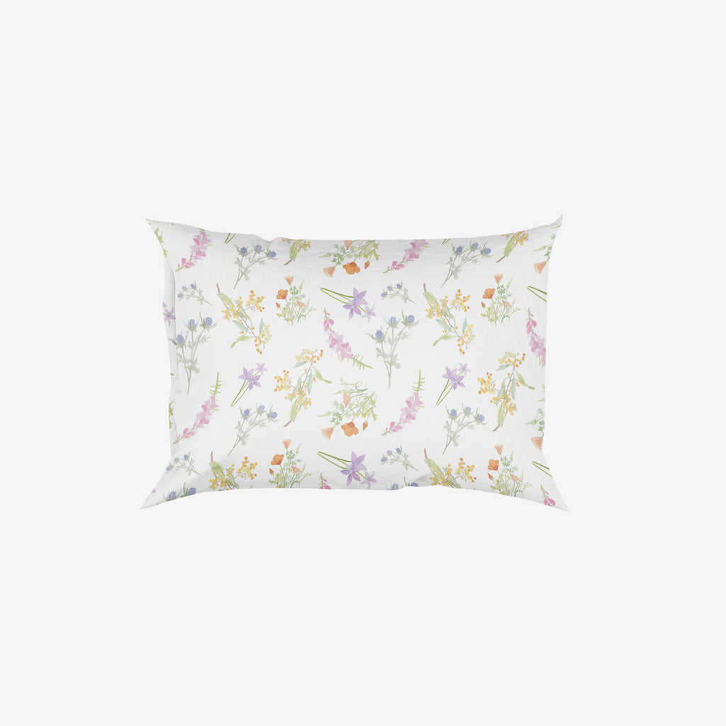 Mini floral silk pillowcase