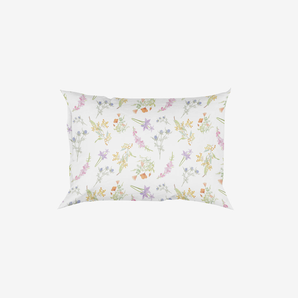 Mini floral silk pillowcase