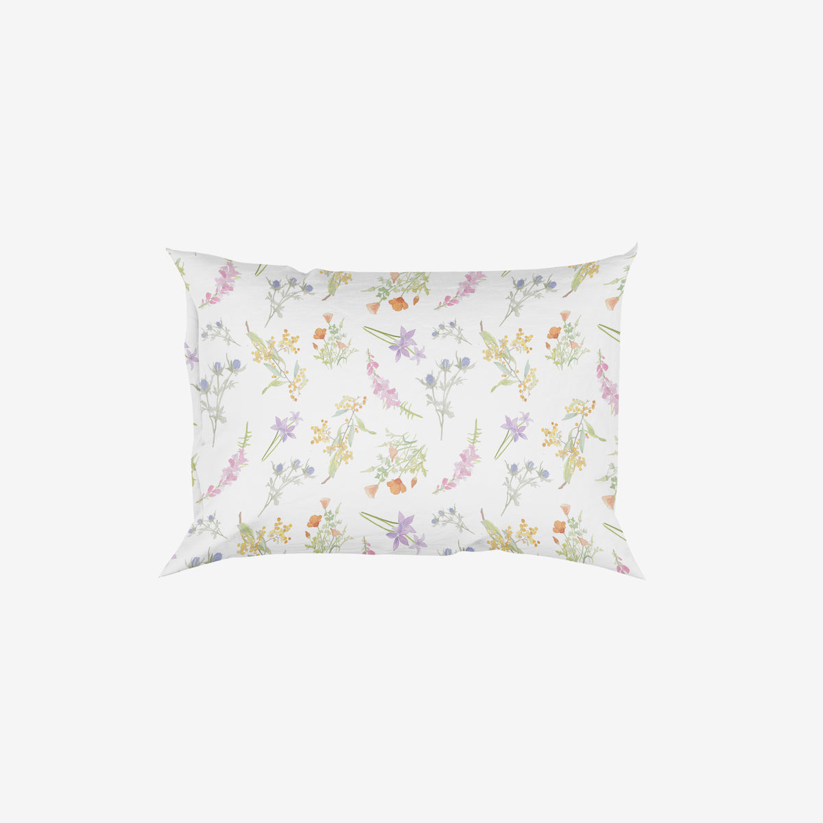 Mini floral silk pillowcase