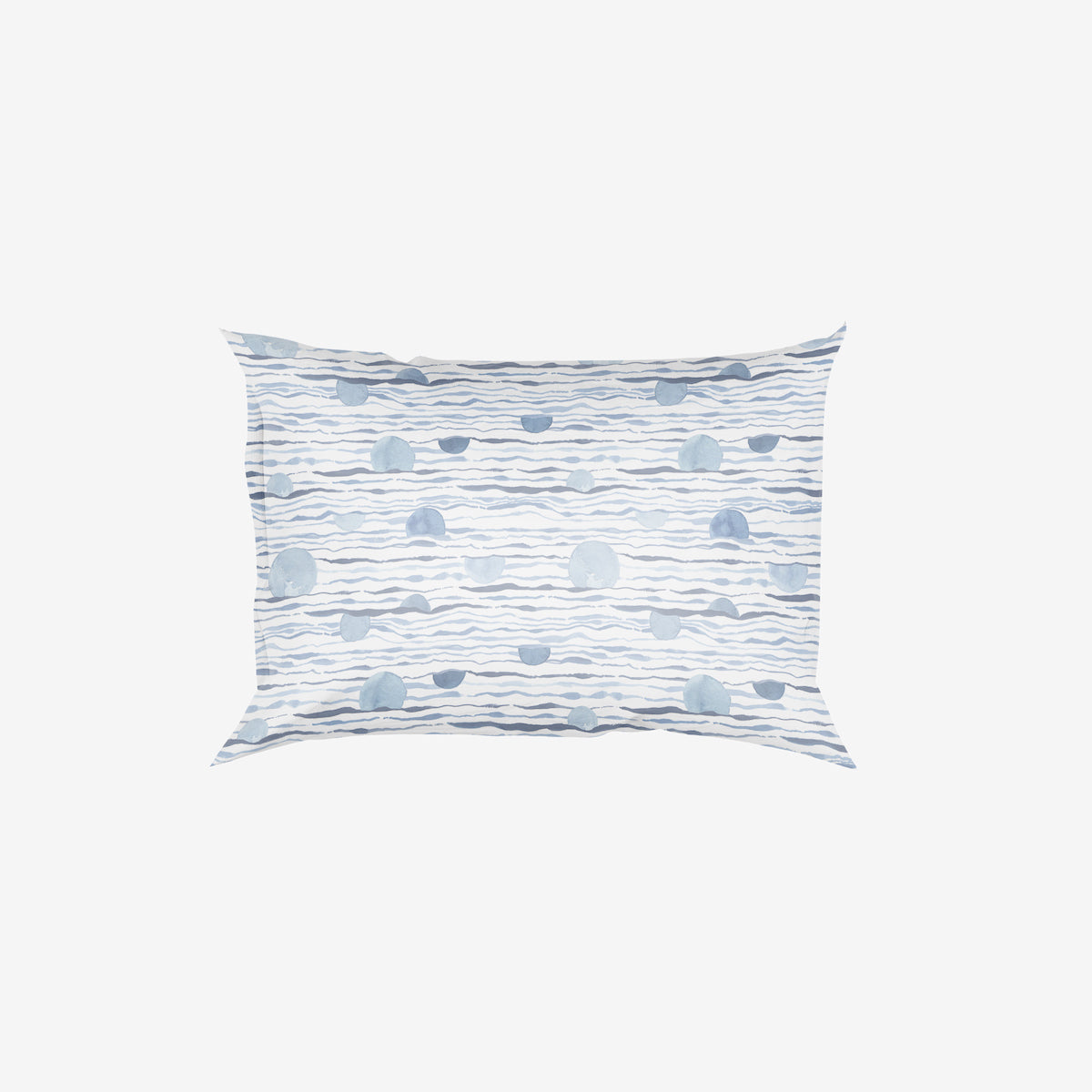 Mini silk pillowcae in a blue and white print