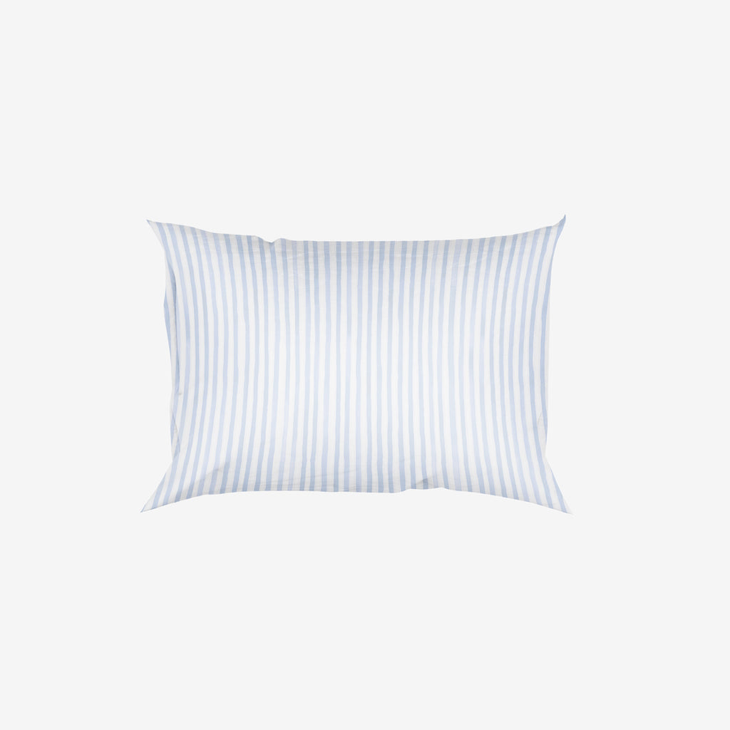 Mini silk pillowcase in blue simple stripe